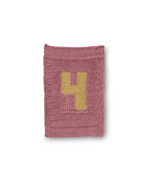 Gebreide nummer vlaggetjes - Knitted Numbers - Roze tinten - SmallStuff