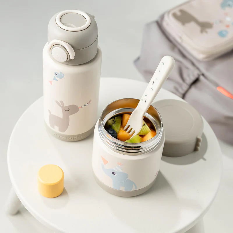 Thermo bewaarbeker - Insulated food jar - Celebration - Sand - 300 ml - Done by Deer