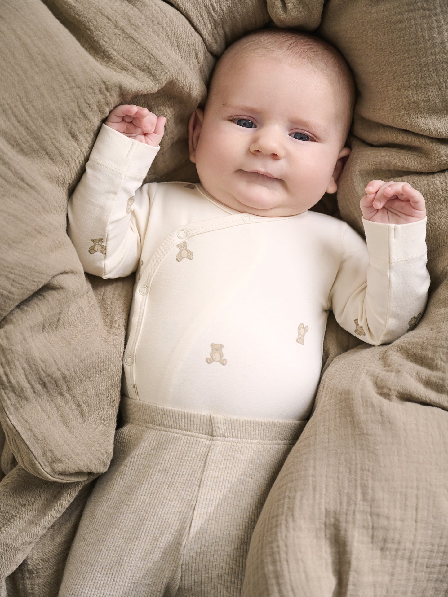 Leggings - Modal/Cotton - Beige/Pure Cashmere - Fixoni