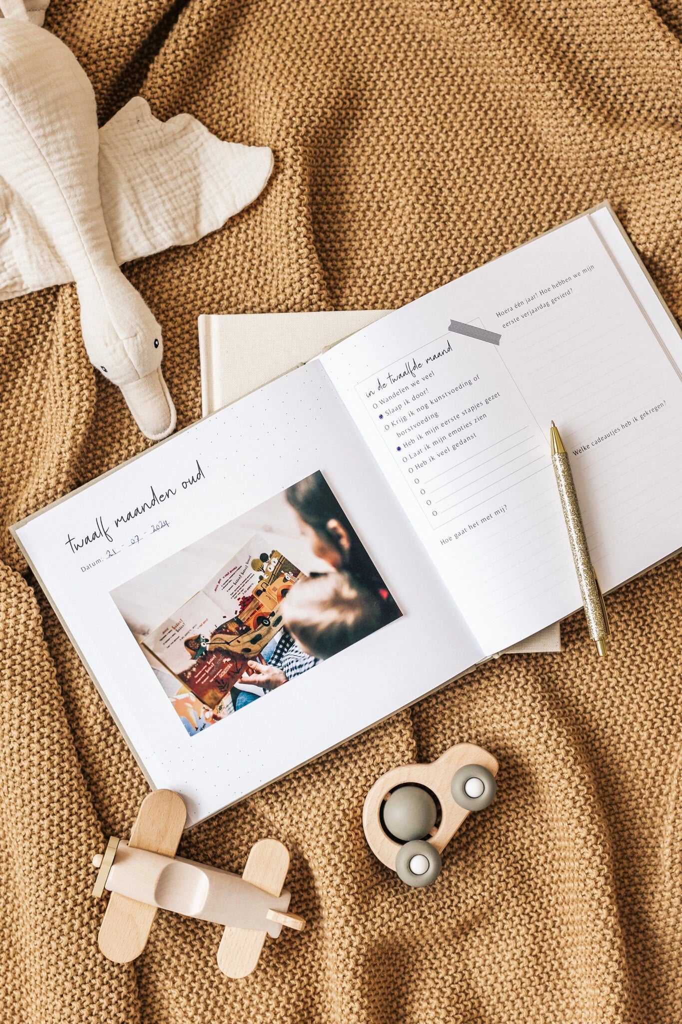 Baby invulboekje - Mijn eerste jaar – Beige - Fyllbooks
