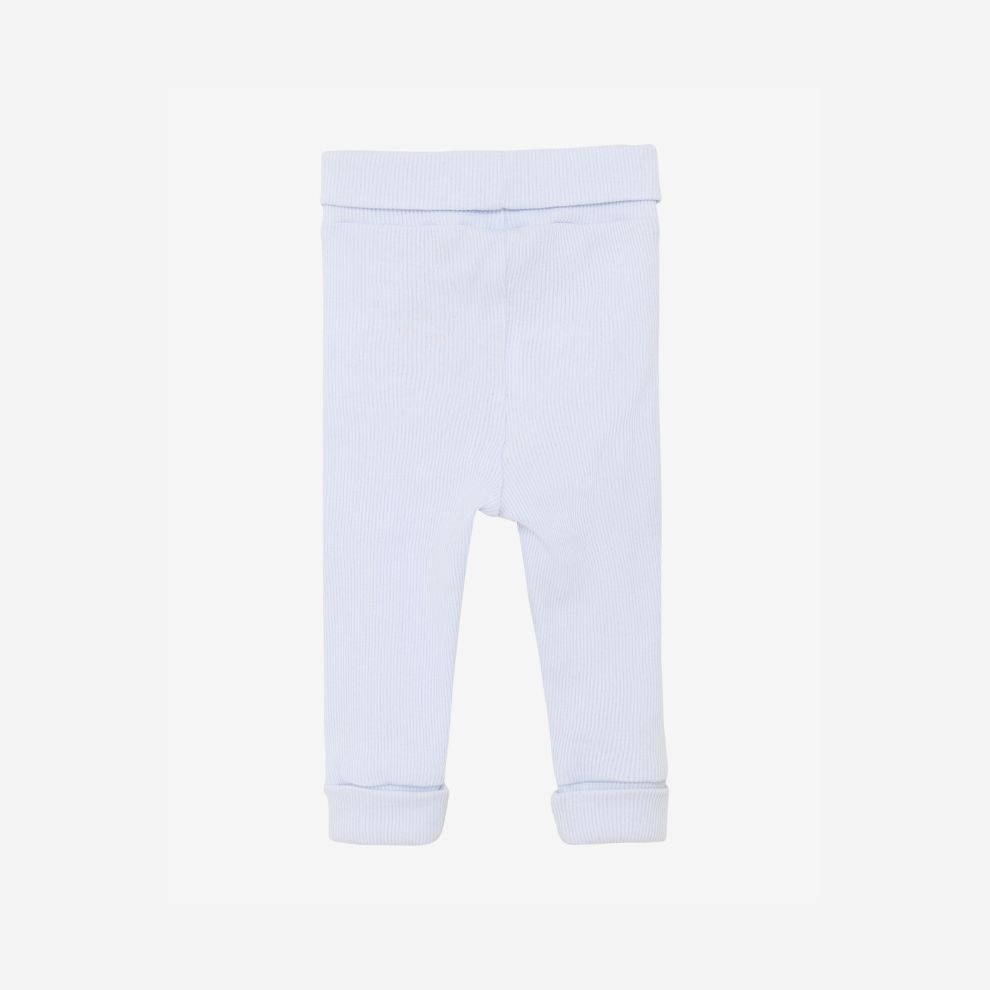 Baby Rib Leggings - Organic Cotton - Arctic Ice - GOTS - Fixoni