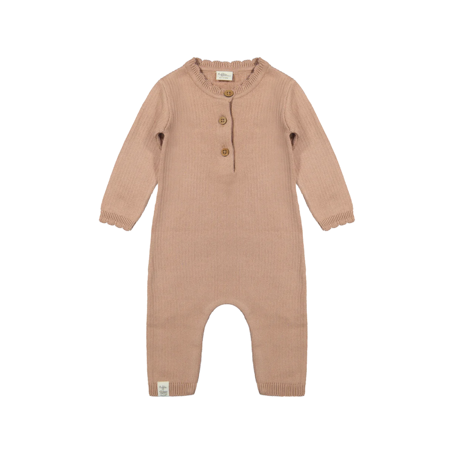 Knitted Sleepsuit - Suit Sill knit pink - Organic cotton - Riffle Amsterdam