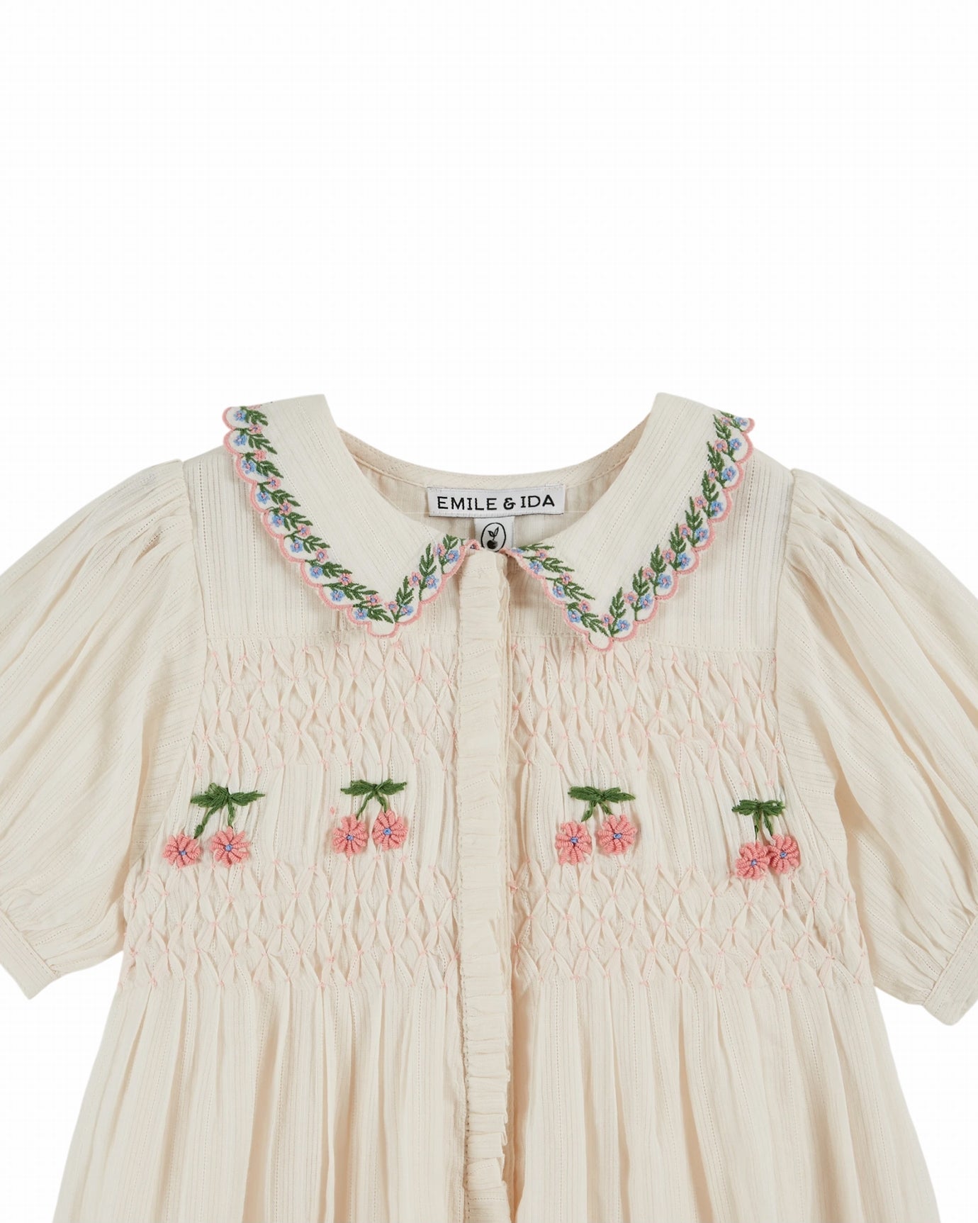 Jurkje geborduurd - Robee Brodee Smock - Katoen - Emile et Ida close