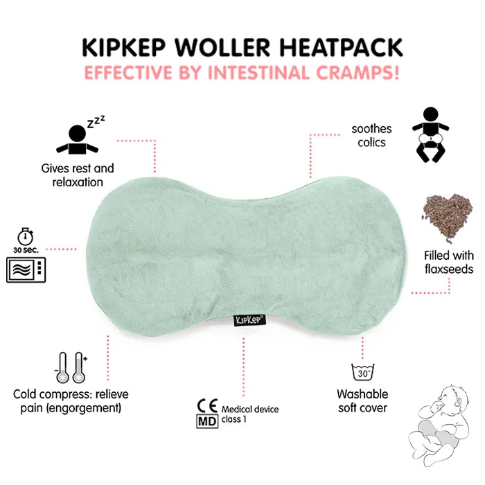 Warmtekussen voor baby’s & ouders - Cookie/beige - KipKep Woller info