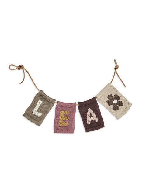 Gebreide Buchstaben-Wimpel A-M - Knitted Letters - Rosatöne - SmallStuff
