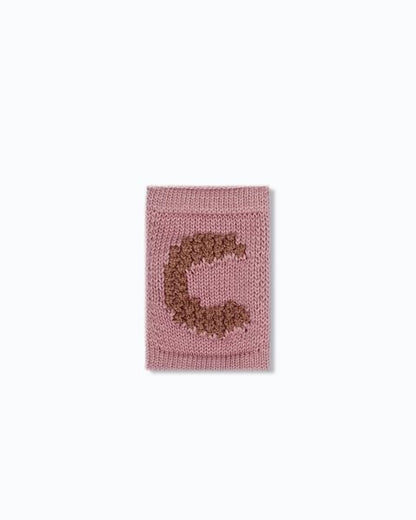 Gebreide Buchstaben-Wimpel A-M - Knitted Letters - Rosatöne - SmallStuff
