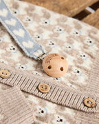 Knitted Cardigan Dogs - Nature Melange Dogs - 100% merino wool - SmallStuff