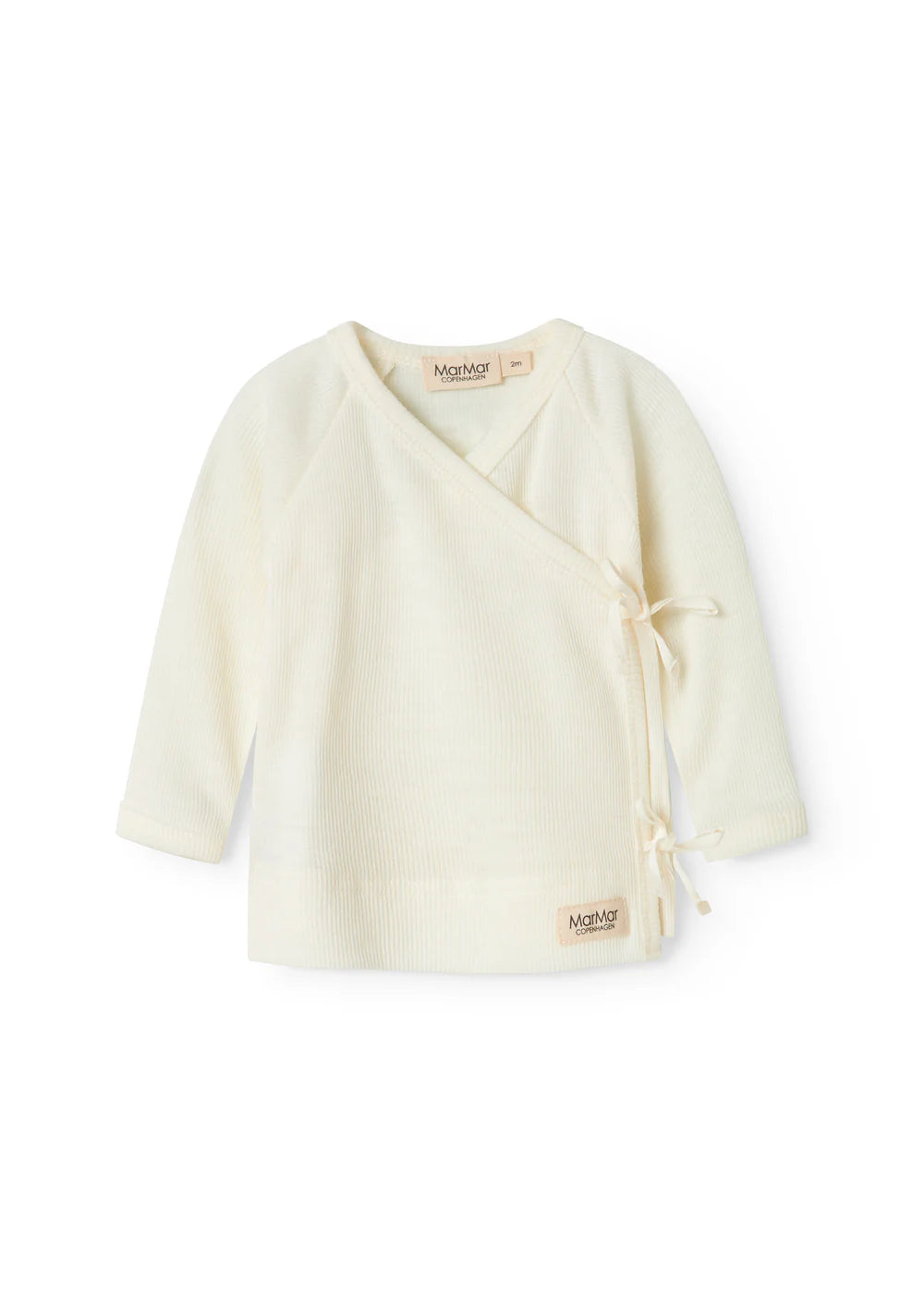 Overslag vestje - Tut Wrap LS Wool Rib - 100% merinowol - MarMar Copenhagen - productfoto