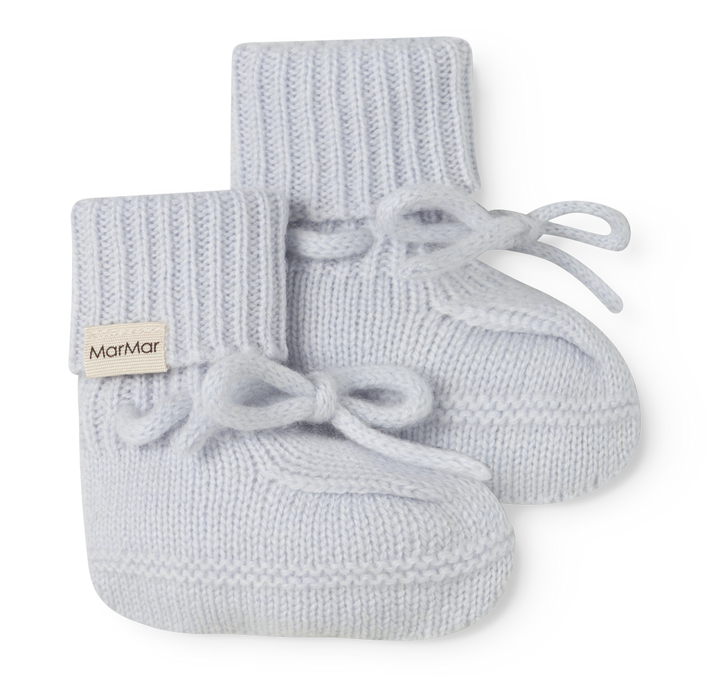 Cashmere slofjes – Abooties – Light Blue Melange – 100% cashmere – MarMar Copenhagen