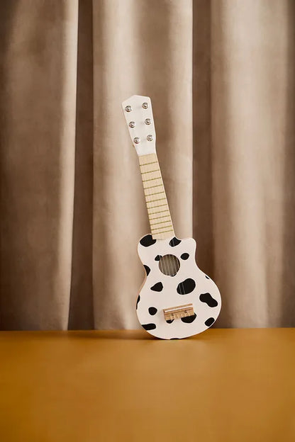 Houten Speelgoed gitaar - Koeienprint - Black White - FSC Gecertificeerd - Kid’s Concept