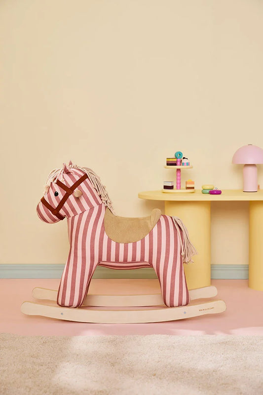 Hobbelpaard Mila – Clay Pink Stripe – FSC-gecertificeerd hout - Kid's Concept