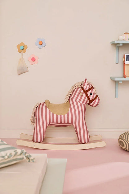 Hobbelpaard Mila – Clay Pink Stripe – FSC-gecertificeerd hout - Kid's Concept