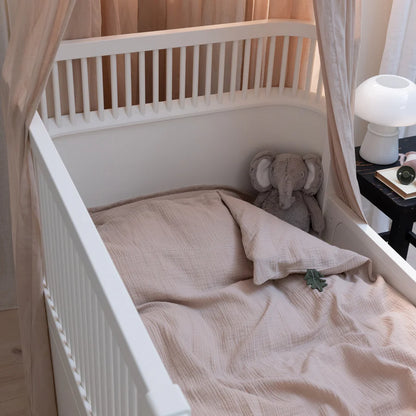 Musselin-Bettwäsche Baby - Bettbezug - 100x70 & 40x45 - Seabreeze beige