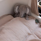 Mousseline beddengoed baby - Dekbedovertrek - 100x70 & 40x45 - Seabreeze beige - HUSKS - productfoto - afbeelding 2