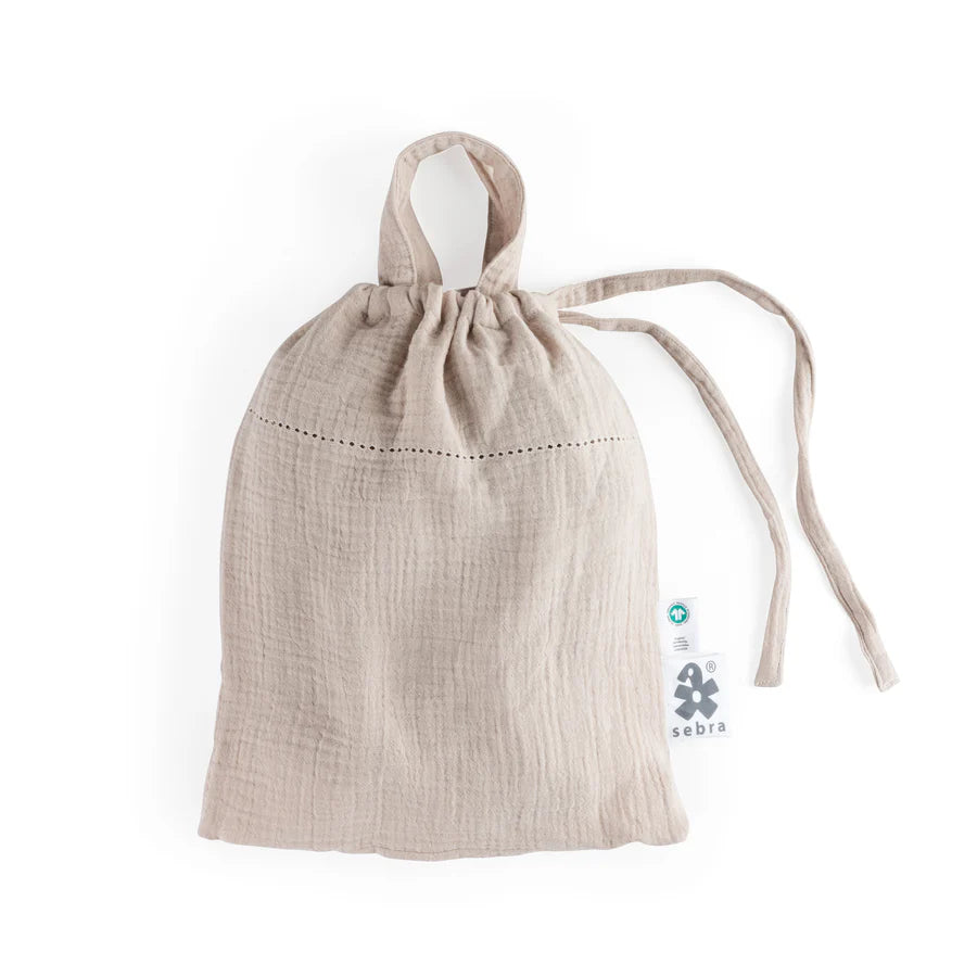 Musselin-Bettwäsche Baby - Bettbezug - 100x70 & 40x45 - Seabreeze beige