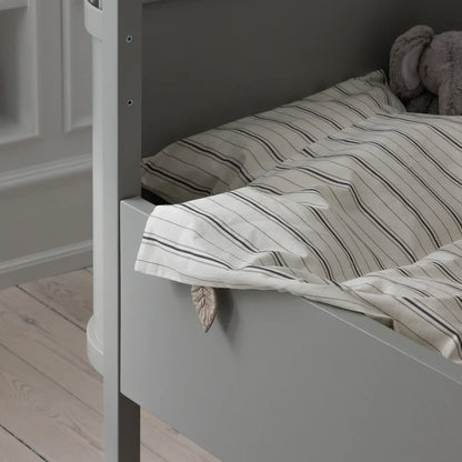 Bettwäsche-Set - Perkal Junior Bettwäsche (DK-Größe) - 100x140cm & 40x45cm - Cream Stripe