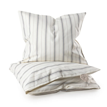 Bettwäsche-Set - Perkal Junior Bettwäsche (DK-Größe) - 100x140cm & 40x45cm - Cream Stripe