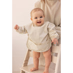 MarMar Copenhagen - Apron LS - Slabbetje met lange mouwen - Deep Lake Check - baby