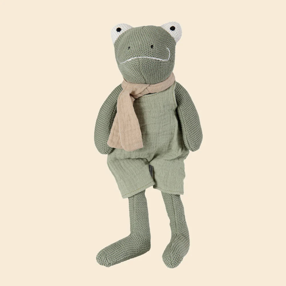 Jeremy de kikker - Katoenen knuffel met rammelaar - Egmont Toys - productfoto - afbeelding 2