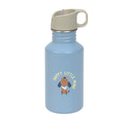 RVS Drinkfles met rietje – 500 ml – Pattern Party Blue/Green – LÄSSIG