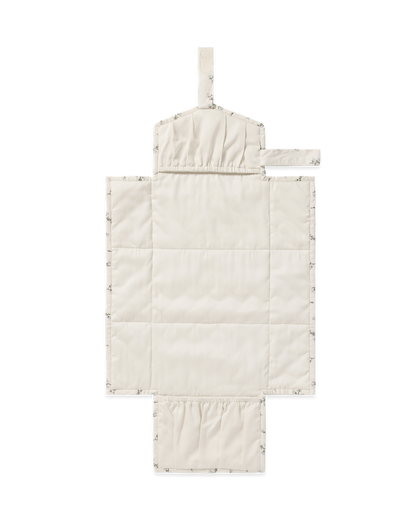 Changing Mat Quilted Bluebell - Organic cotton sateen - Garbo&Friends