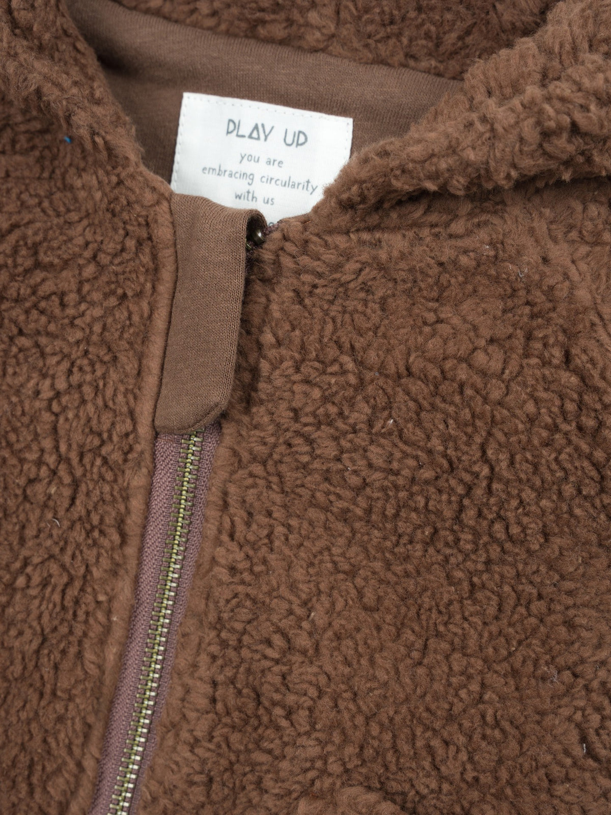 Gilet bébé Teddy - Coton biologique - Marron - Play Up
