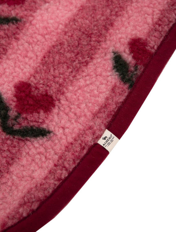Wool fitted crib mattress protector - Cherry pattern - 80 x 42 cm – 100% wool – Alwero