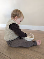 Baby Cardigan Lulu Light Sand Brown – 100% wool – Alwero