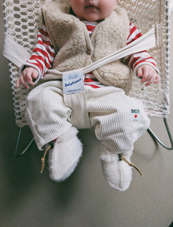 Baby Cardigan Lulu Light Sand Brown – 100% wool – Alwero