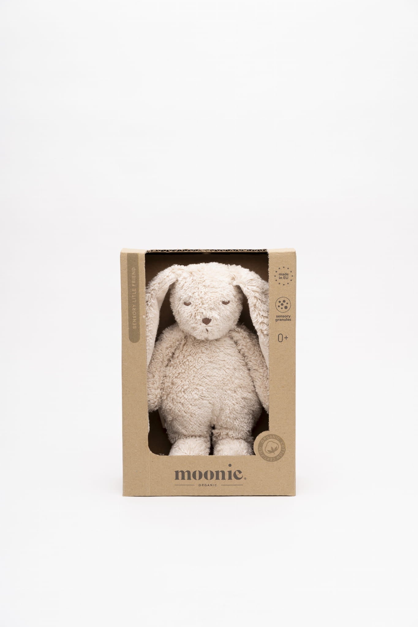 Sensory Mini Moonie Bunny - Sensorische Knuffel - Biologisch katoen - GOTS - Moonie - verpakking - afbeelding 5