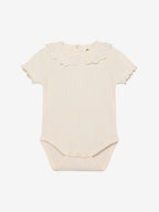 Pointelle romper met kraagje - Korte mouw - Katoen - Body LS Pointelle - En Fant - voorkant