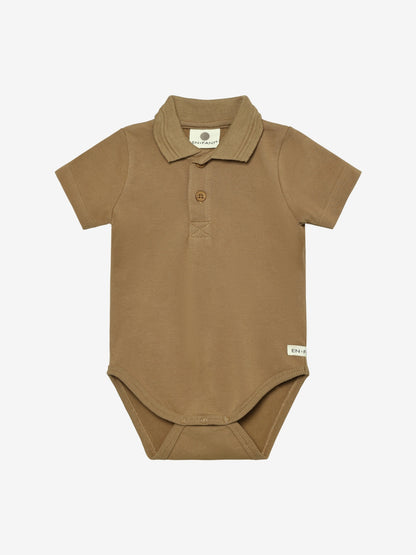 Korte Mouwen Polo Romper - Biologisch katoen - Tiger's Eye - En Fant
