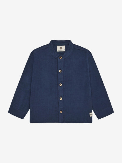 Shirt top - Organic cotton muslin - Medieval Blue - Shirt LS Muslin - En Fant