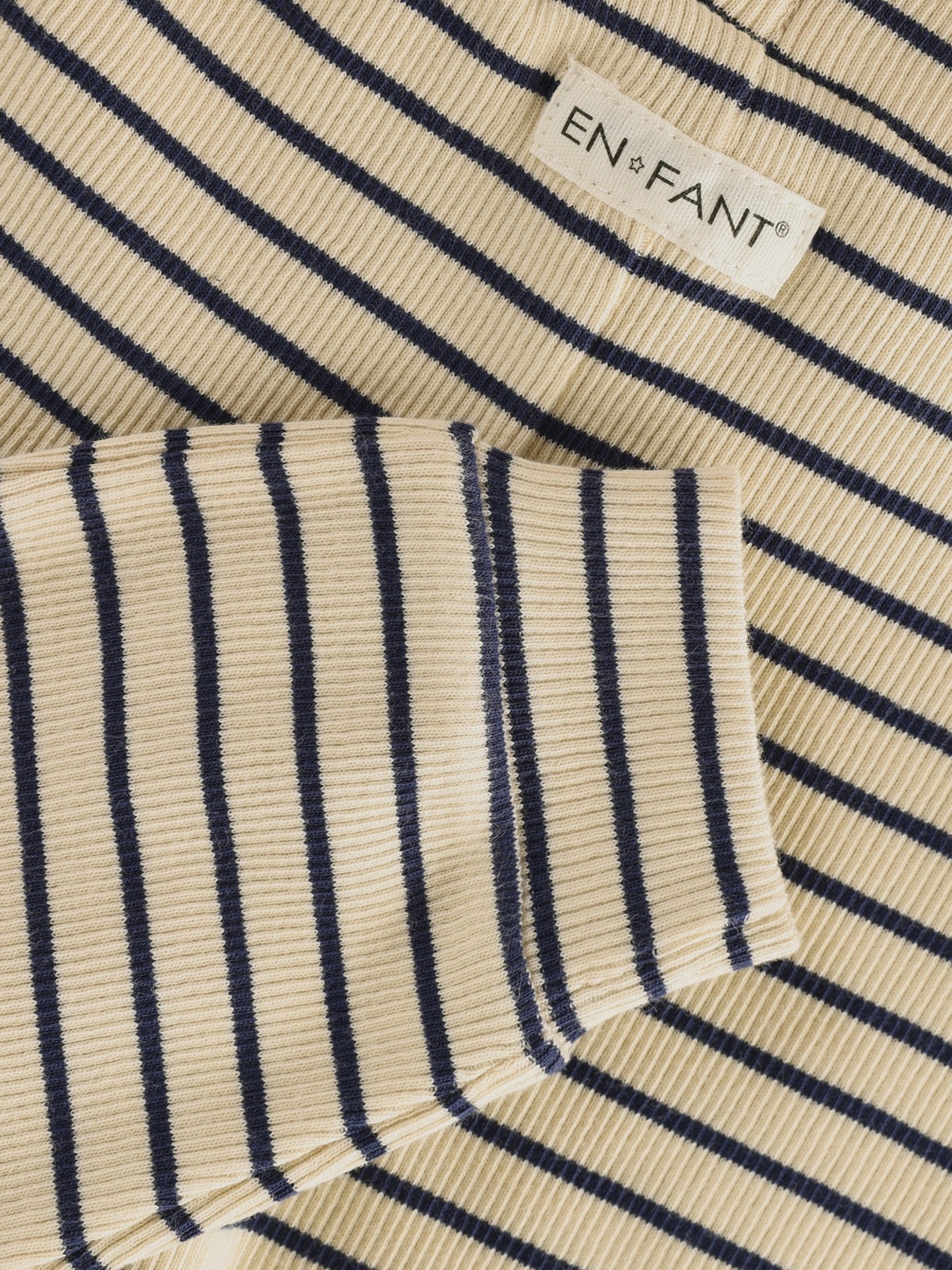 Striped Pants - Rib Stripe Pants - Medieval Blue - Cotton - En Fant