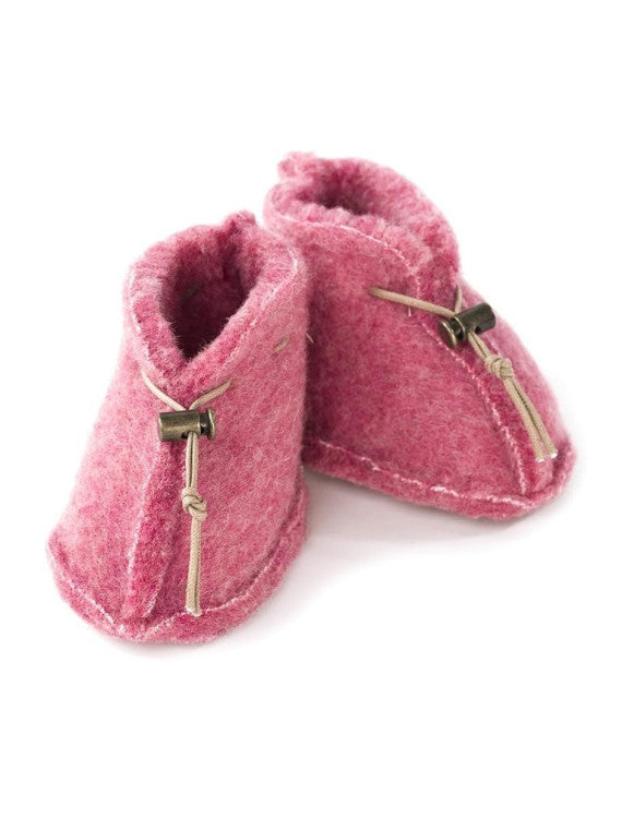 Babyschuhe Emo Rosa – 100% Wolle – Alwero