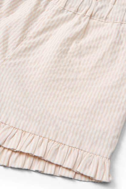 Short shorts - Seersucker shorts - Dusty Rose with Cream Stripe - Organic cotton - Copenhagen Colors