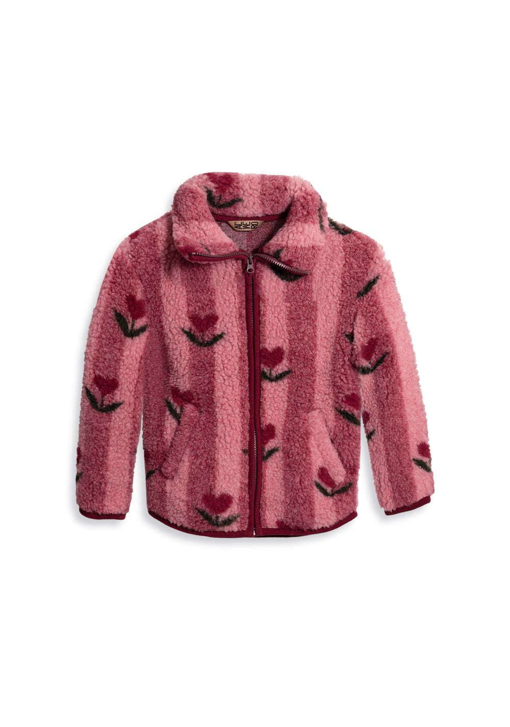 Wolljacke - Belins UL Junior Cherry Pattern – 100% Wolle – Alwero