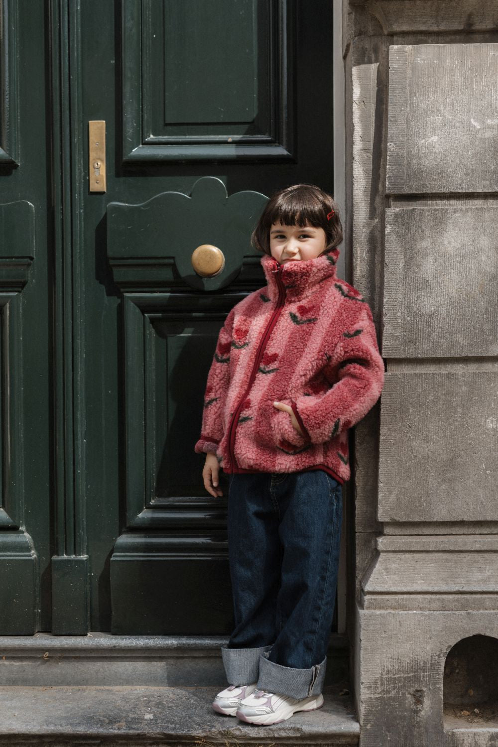 Wolljacke - Belins UL Junior Cherry Pattern – 100% Wolle – Alwero