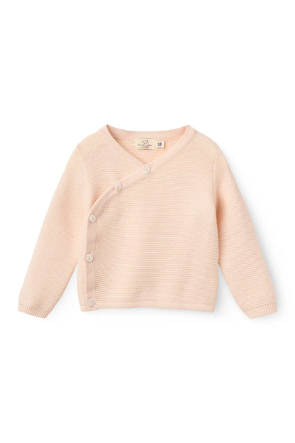 Gebreid baby vestje - Biologisch katoen - Soft Pink/Roze - Copenhagen Colors