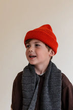 Bonnet Fonzie Kids - 100 % laine mérinos italienne extra fine - HVID