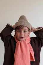 Beanie Fonzie Kids - 100% extra fine Italiaanse merino wol - HVID