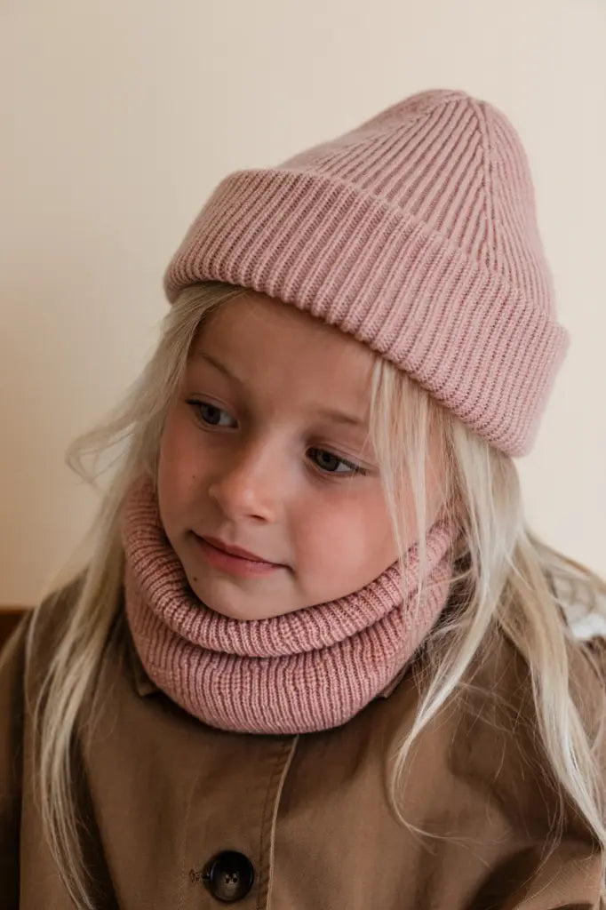 Beanie Fonzie Kids - 100% extra fine Italiaanse merino wol - HVID