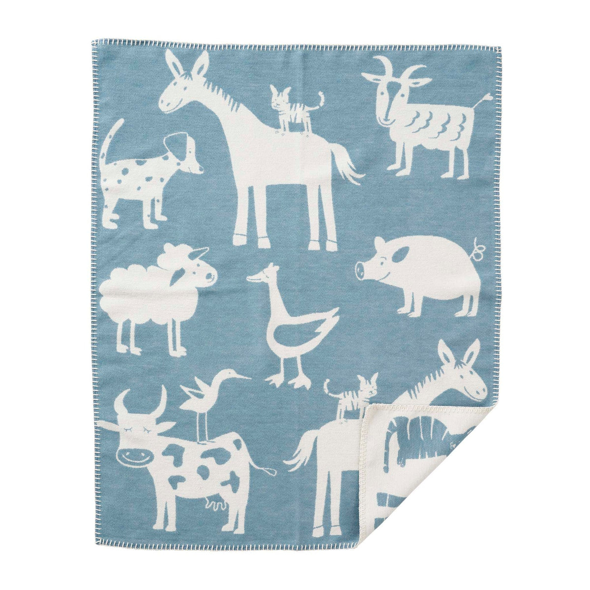 Cradle Blanket Farm - Organic cotton - 70x90cm - Klippan