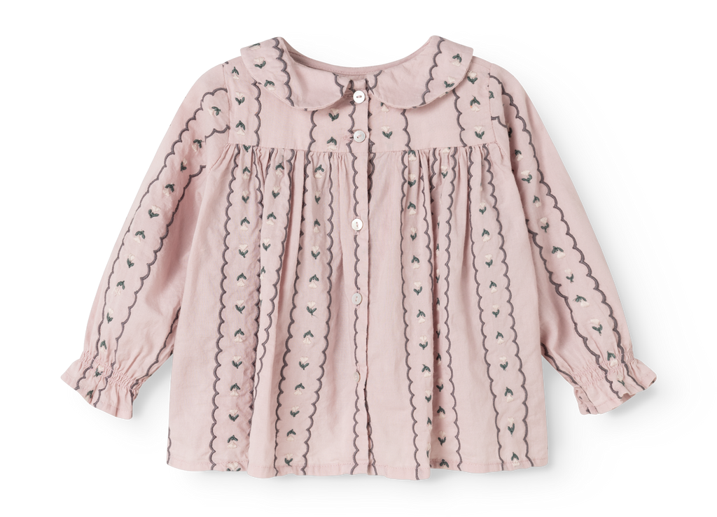 Blouse Tora – Dusty Purple Bloom – Light Embroidery – MarMar Copenhagen