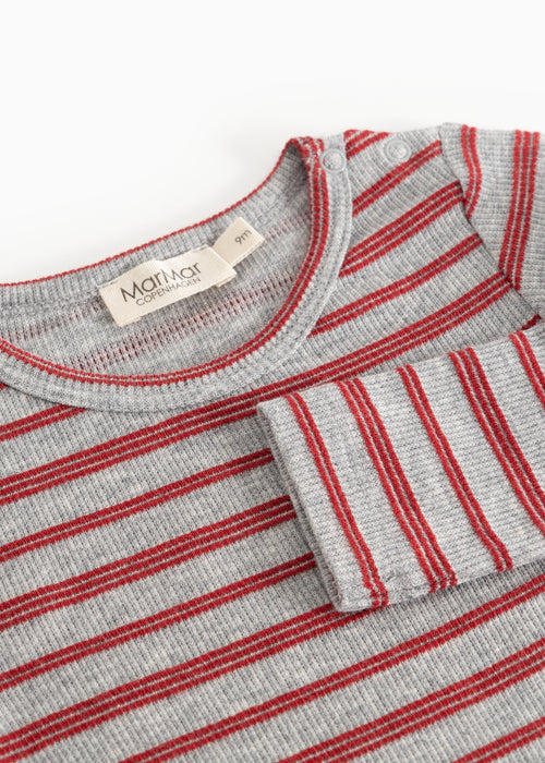 Benedicte Cherry Stripe – Body – Modal Fine Rib – MarMar Copenhagen