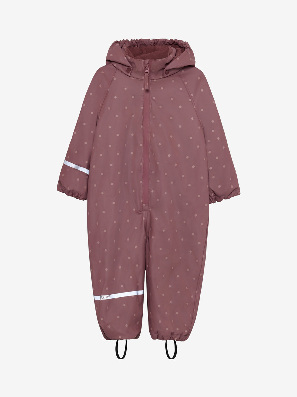 Regenpak met fleece – Rose Brown Polka Dot – Waterdicht & winddicht – CeLaVi