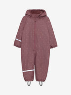 Regenpak met fleece – Rose Brown Polka Dot – Waterdicht & winddicht – CeLaVi