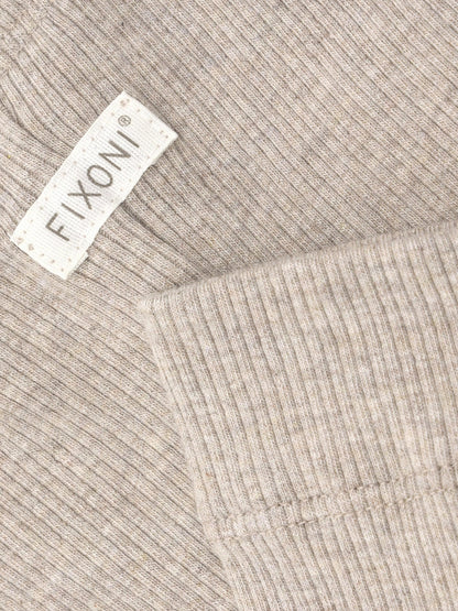 Leggings - Modal/Cotton - Beige/Pure Cashmere - Fixoni