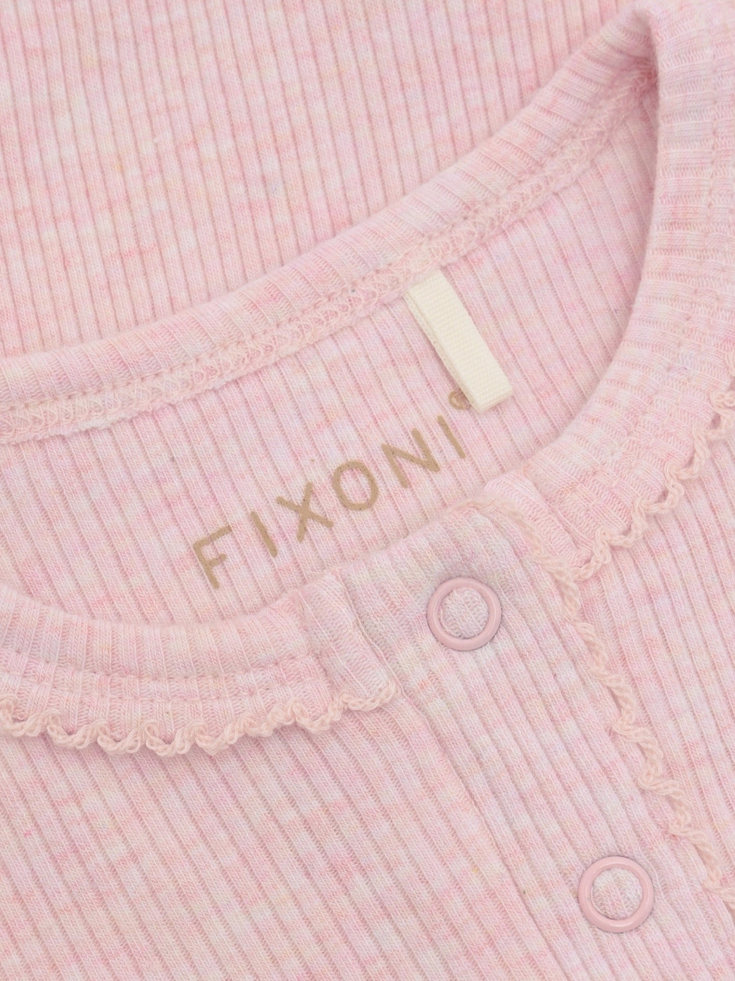 Jumpsuit - Modal/Cotton - Pink/Bleached Mauve Melange - Fixoni