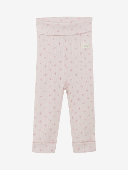 Legging - Biologisch katoen - Roze/Hushed Violet - Fixonia